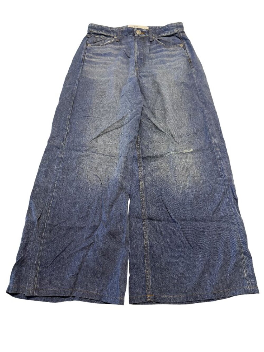 Rag & Bone Medium Wash Blue Denim Wide Leg Jeans Women's Size 27 - Picture 1 of 6